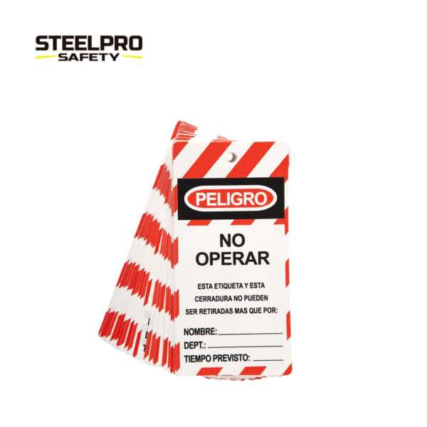 TARJETA NO OPERAR LOCK OUT PACK 25 Steel Pro